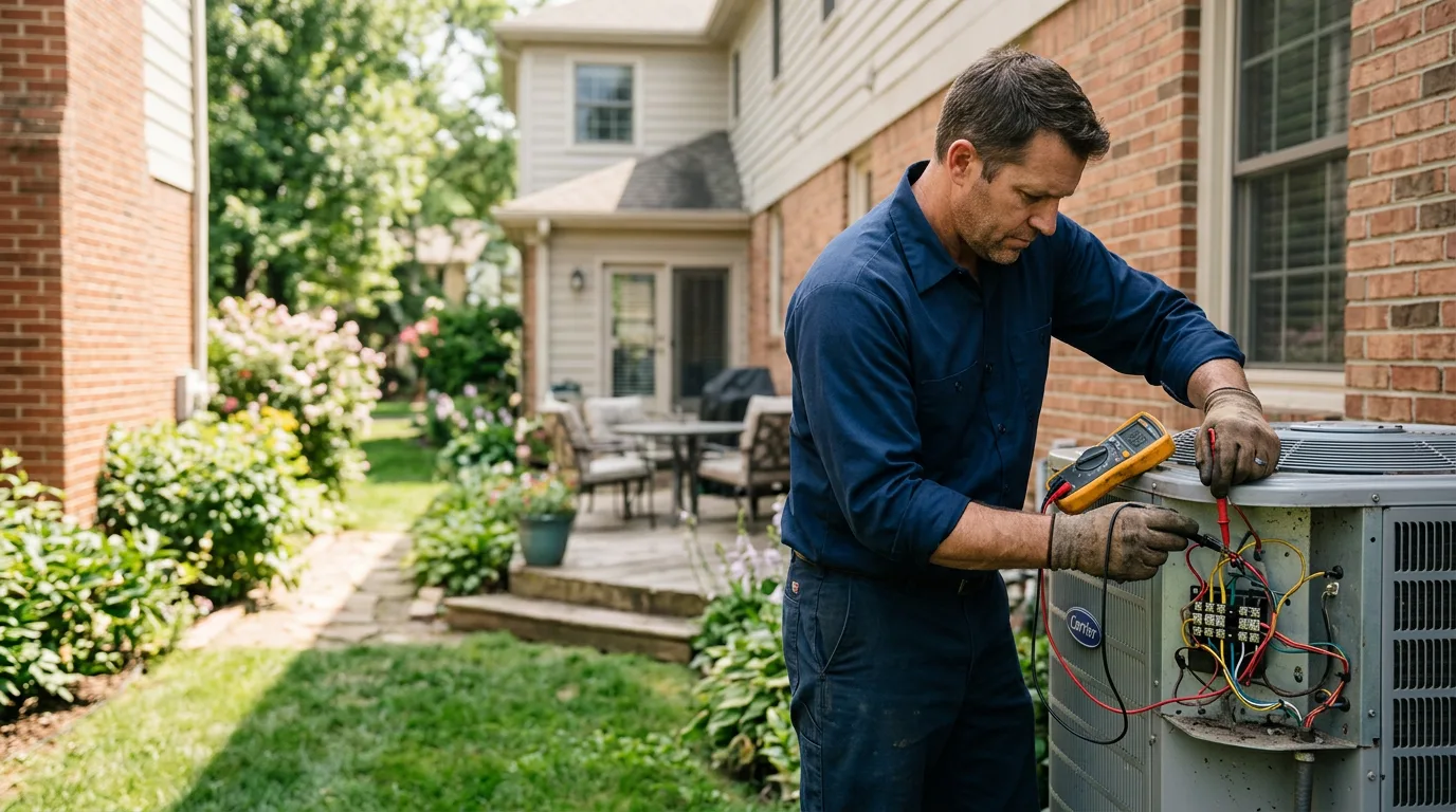 HVAC technician working near Shelburne Falls, MA